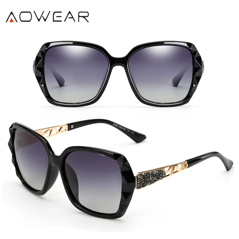AOWEAR Роскошные брендовые негабаритные Солнцезащитные очки женские