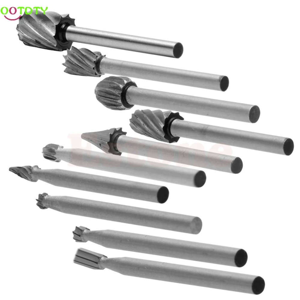 

10PC Rotary File Electric Grinding Polishing Head Engraving Cutter DIY Wood Tool
