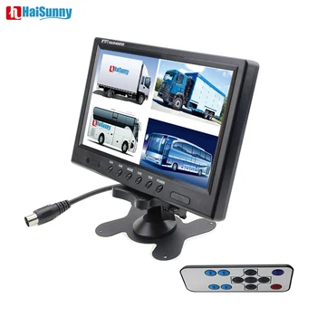 

HaiSunny 9 Inch 6 model disaplay Quad Split Screen Monitor 4CH Video Input Parking Dashboard for Car parking Security monitoring