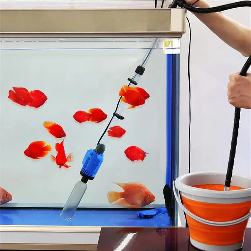 Аквариум смены воды Электрический Syphon Управляется Fish Tank промыватель песка Вакуумный Гравий очиститель сифонного фильтра аквариумный пылесос 220 V