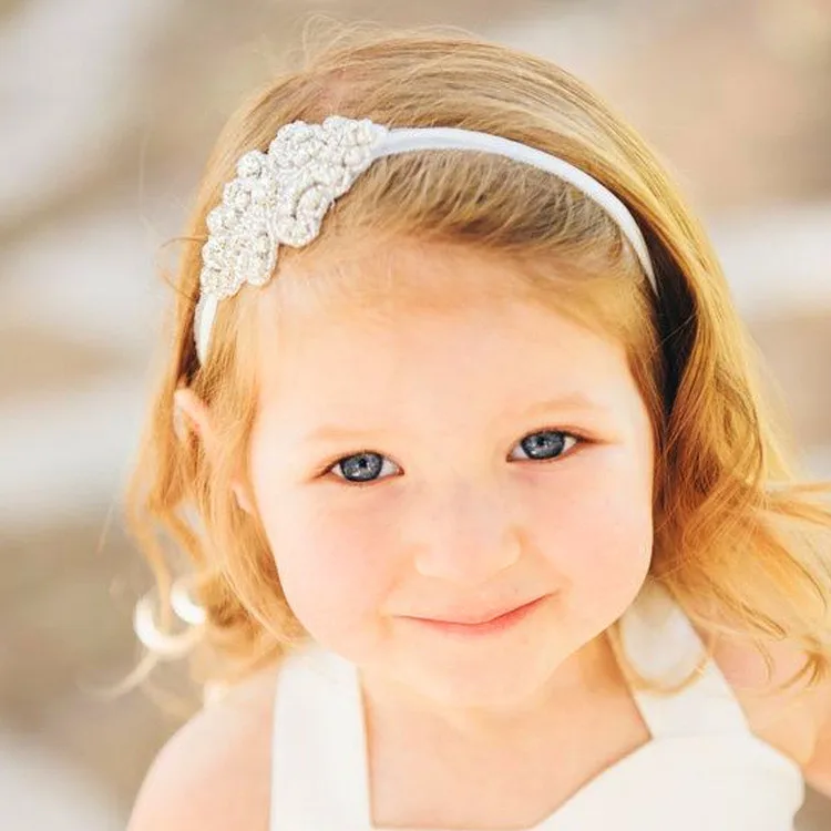Детская повязка на голову со стразами маленькая принцесса эластичная резинка для волос фото аксессуар для стрельбы день рождения повязки на голову для девочек 1 шт. HB119