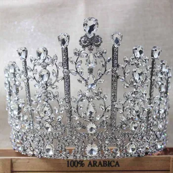 

zerongE jewelry 5.1inch gunmetal black rhinestone drop wedding tiara women prom hair jewelry crown tiara lady event tiara crown