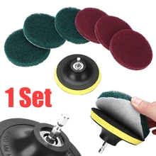 1 set 5 Inch Red + Green Scrub Pads Electric Drill Brush Head Power Scrubber Scouring Pads Panel Porcelain Tile Cleaning Kit 1 set 5 Inch Red + Green Scrub Pads Electric Drill Brush Head Power Scrubber Scouring Pads Panel Porcelain Tile Cleaning Kit