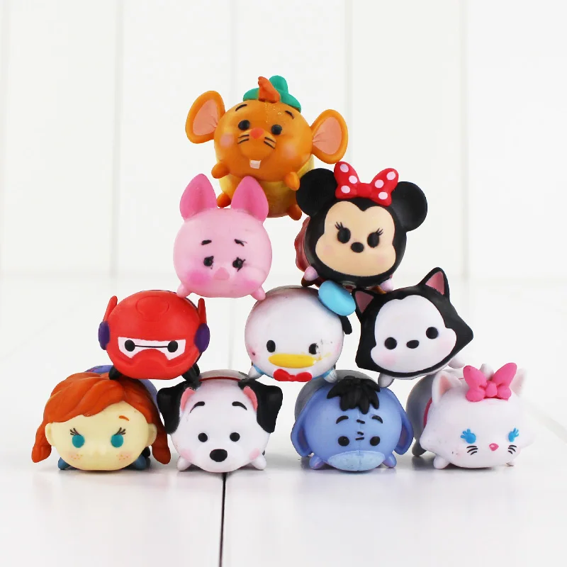 

4Style Tsum Tsum Stitch Dumbo Goofy Duck Piglet Ariel Cinderella Bear PVC Figure Toy Collection Model Doll