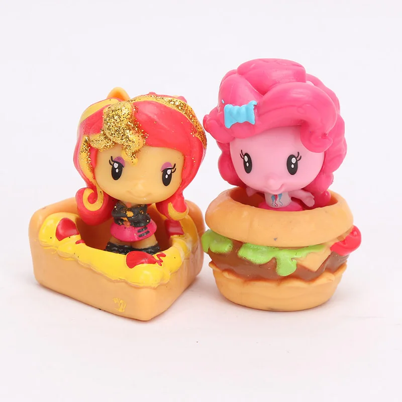 1 шт. игрушки My Little Pony Cafeteria Cuties Mini Dolls Friendship is Magic Rainbow Dash Twilight Sparkle|Игровые фигурки и