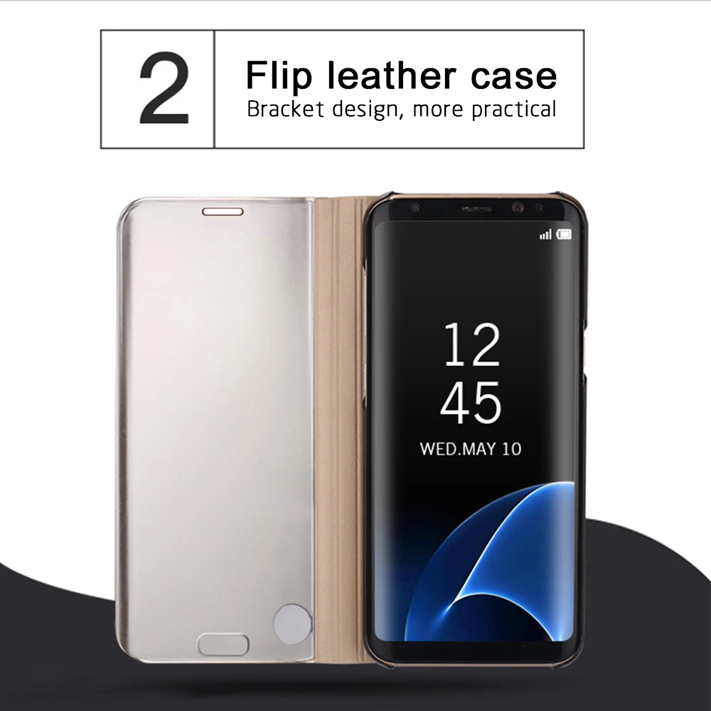 Роскошное умное зеркало прозрачный чехол для Samsung Galaxy J3 J5 J7 2016 2017 J4 J6 Plus Prime 2018 J2 Core