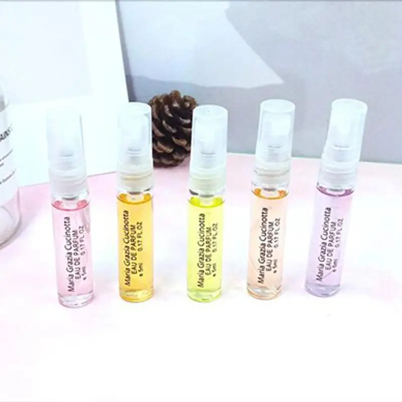

5Pcs Women Female Perfumed VIBRANT GLAMOUR Atomizer Set Perfumed Bottle Long Lasting Flower Fragrance 5 Styles Scent Deodorant