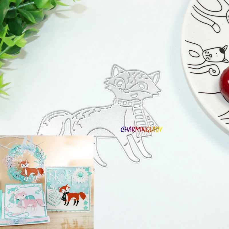

Fox Metal Cutting Dies Stencils for DIY Scrapbooking Photo Album Embossing Folder Paper Crafts Template Decor Accessories