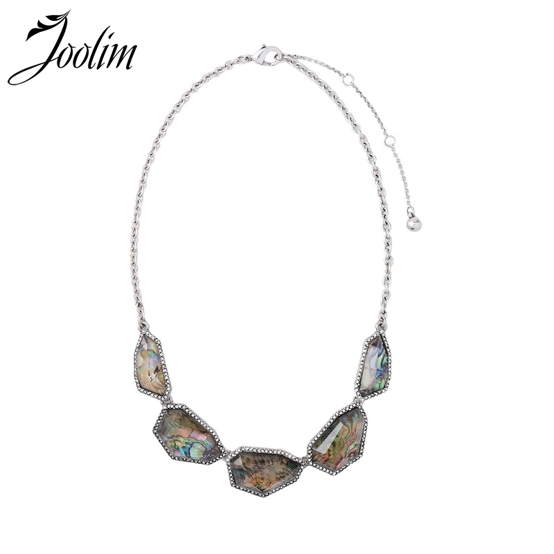 

Joolim Big Geo Cute Stone Collar Necklace Statement Party Necklace