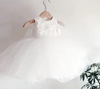 

Appliques Newborn Baby Girl Dresses Princess Baby Infant Christening Gowns 1 year Birthday Dress vestido infantil for 0-2 years