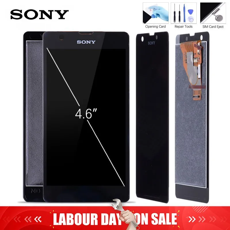 

Original 4.6'' Display For SONY Xperia ZR Display Touch Screen Digitizer Assembly Replacement ZR LCD M36h C5502 C5503