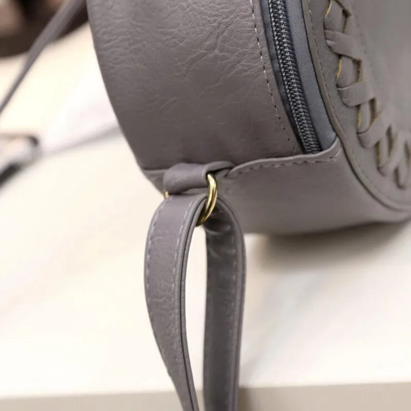 Hotahoy Круглый Женщины кисточкой сумка тканые Crossbody Сумки для женская милые дамы