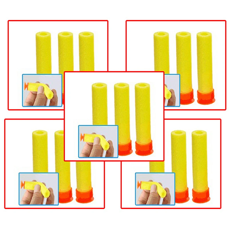 50 шт., Мягкая головка с полым отверстием на присоске, 7,2 см, запасная Дротика, игрушечный пистолет, Пейнтбольные пули, дротика для Nerf серии бластеров, детский подарок