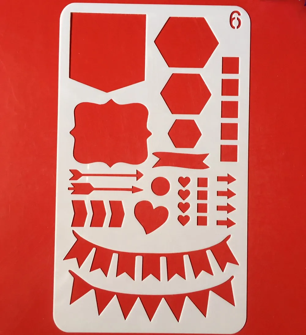 

2019 A6 Paint Draw Model 6 DIY Craft Layering Stencils Wall Paint Scrapbook Stamp Embossing Album Decorative Card Template