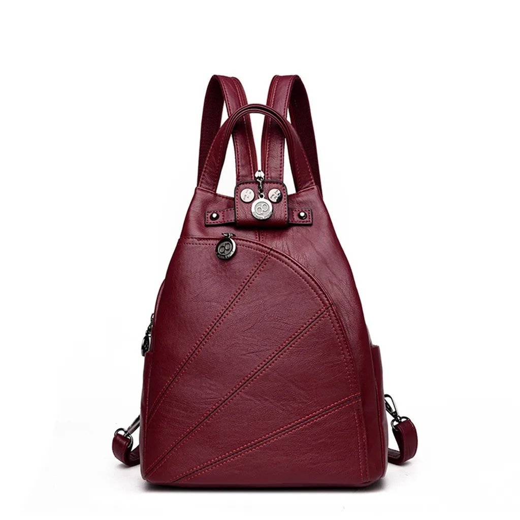 

OCARDIAN Vintage Backpack Female Leather Women's backpack Large Capacity School Bag for Girls Leisure Shoulder Bags for Women
