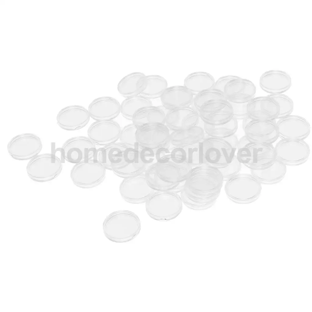 300Pcs Clear Round Coin Capsules Case Box Holder Protectors for Collection 19mm 28mm 36mm