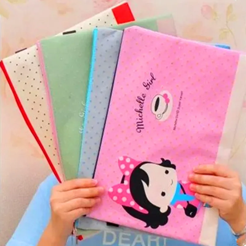 

Carpetas cartoon A4 File folder briefcase document bag canvas/folder for documents office stationery/Wholesale
