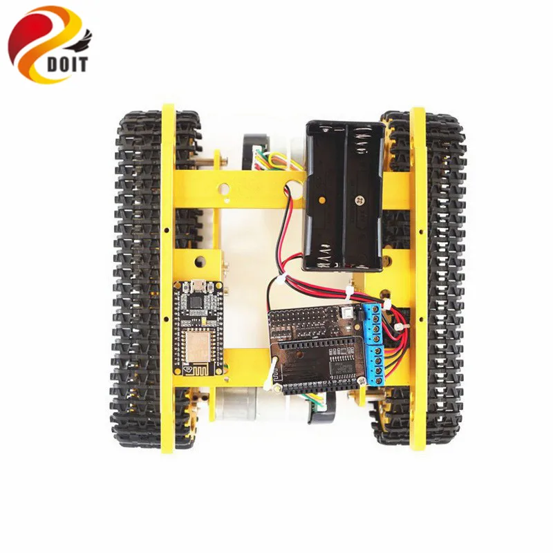 T100 RC Metal WiFi Robot Tank Car Chassis Controlled by Android iOS Phone withNodemcu ESP8266+Motor Driven Board Kit T100 RC Metal WiFi Robot Tank Car Chassis Controlled by Android iOS Phone withNodemcu ESP8266+Motor Driven Board Kit