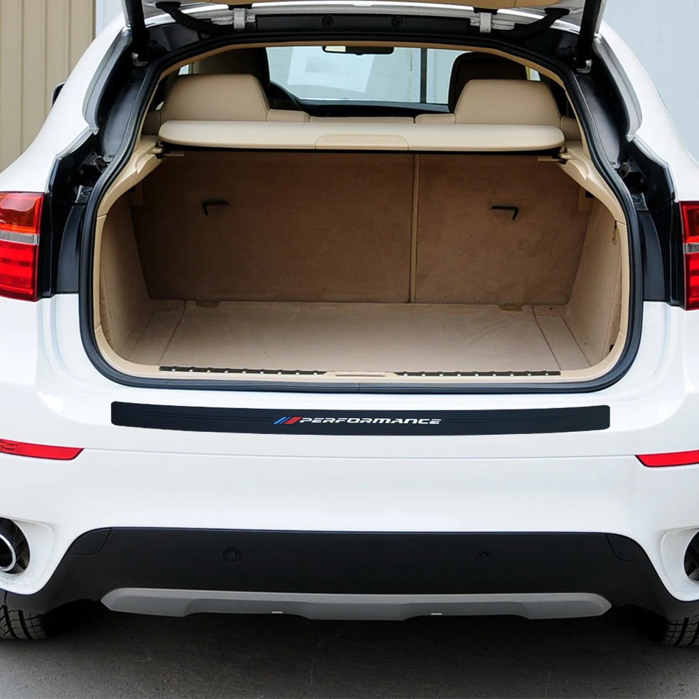 New Performance Car Rubber Rear Bumper Trim Guard Plate Protector Sticker For BMW X3 f25 e83 X4 f26 X5 e70 e53 f15 f85 X6 f16 X7