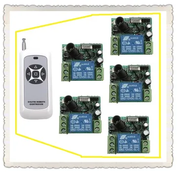 

New operation is simple and practical Universal Wireless Remote Control Switch DC12V 10A 433MHz 1 Transmitter with 5 Receiver