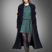 Autumn and winter are slim long wool coat and wool coat Autumn and winter are slim long wool coat and wool coat