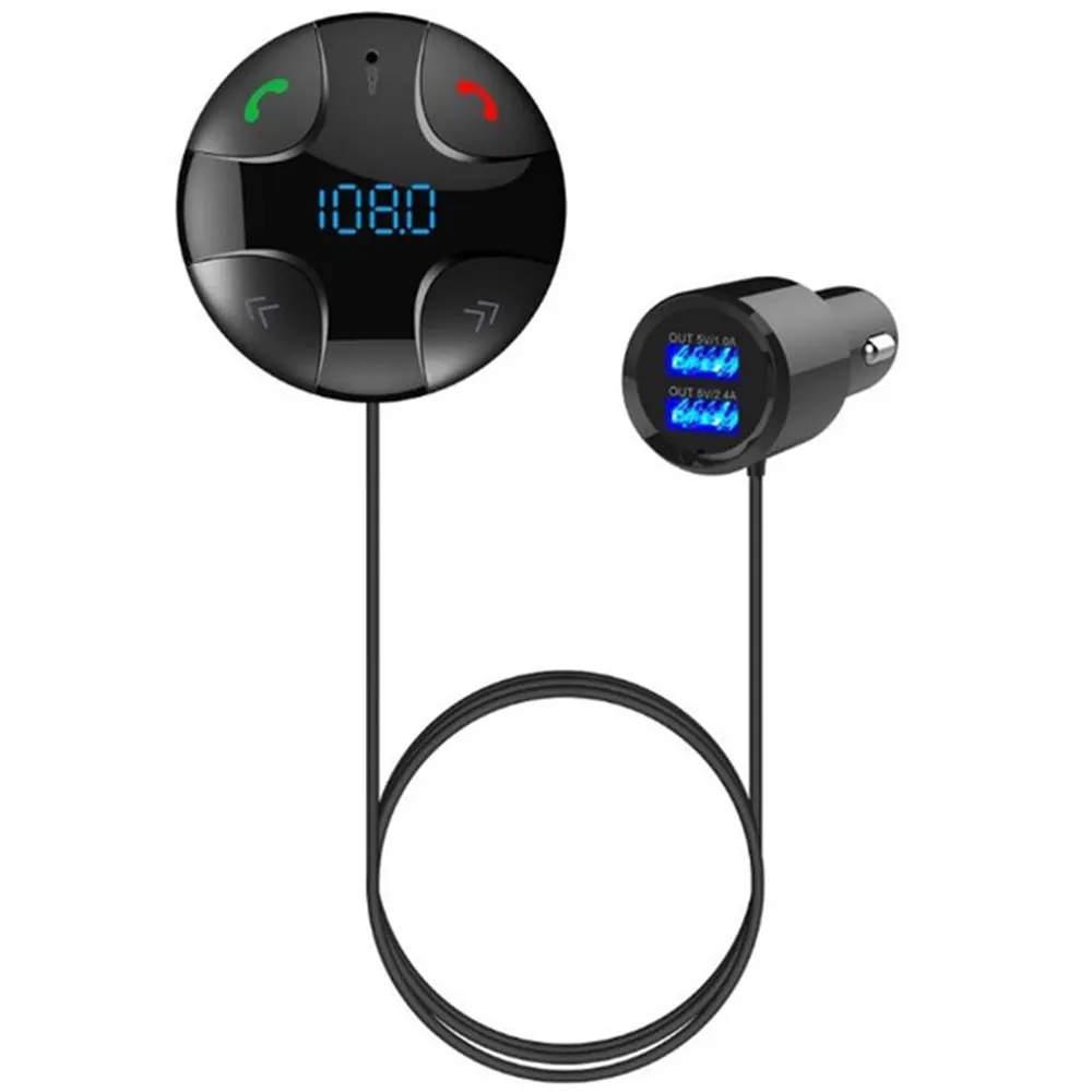 Vehemo Bluetooth 4,2 АВТО музыкальный приемник аудио автомобильный Bluetooth приемник Универсальный Mp3 громкой связи стерео для дома Hands-Free - Формат цифровых медиаданных: black