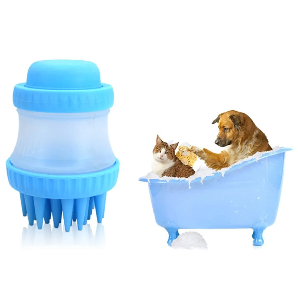 Multifunction Massage Brush Soft Rubber Dog Cat's Rubbing Brush Durable