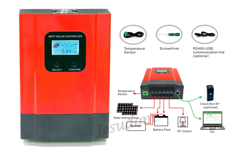 12V24V36V48V авто. 20A MPPT Контроллер заряда макс. pv вход напряжение 150 V с RS485 и батарея WiFi Зарядное устройство