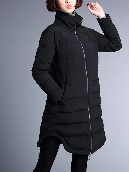 Le Vers De Femme Mode Chaud Veste Bas Noir Hiver Femmes Manteau 2016 Nouveau fBvRB