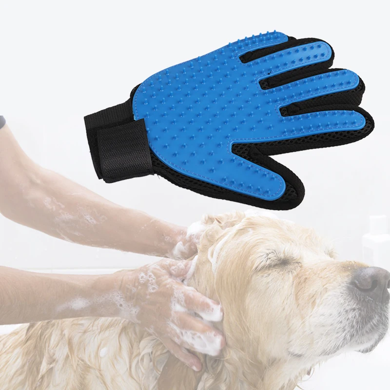 

Pet Soft Silicone Grooming Hair Glove Hair Brush Comb Glove For Dog Bath Cat cleaning Supplies Pet Glove Hair Remove