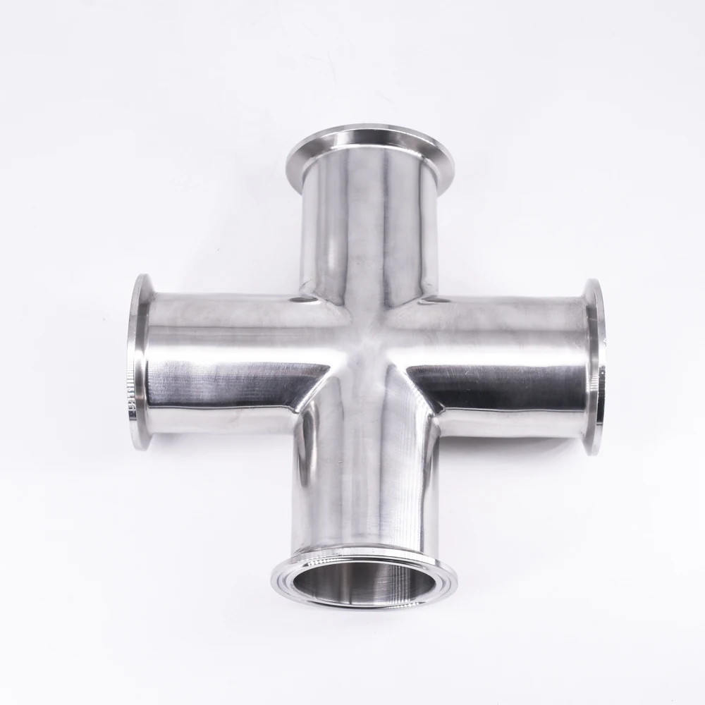 51 мм Труба OD x " Tri Clamp Cross 4 сплиттер для сетевого адаптера SUS 304 нержавеющая санитарная установка домашнее пиво, вино