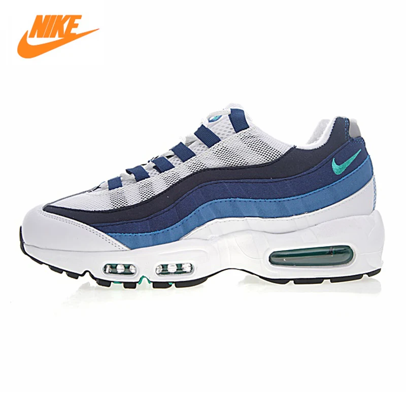 

Nike Air Max 95 OG Men's Running Shoes, Outdoor Sneakers Shoes,Blue & White, Shock Absorption Breathable Non-slip