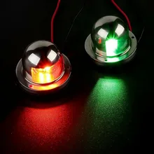 Горячая Красная Зеленая сигнальная лампа водонепроницаемый корпус из нержавеющей стали 12 V/24 V навигационная лампа для яхты BUS66