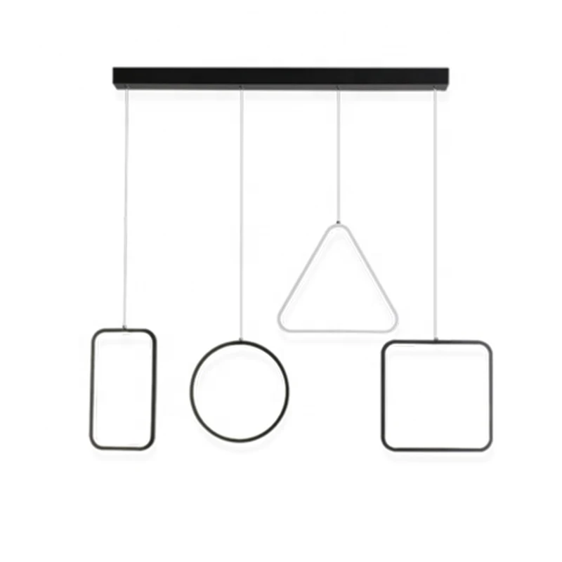Черная/белая Современная подвесная светодиодная Люстра для столовой, кухни, бара, гостиной, подвесной светильник, люстра