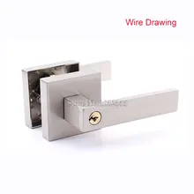 High Quality Stainless Steel Door Lock Bolt Lock Lever Handle Door Lock Lever Home Security Handle Interior Lock + Keys K113 meticulous european ivory white interior door lock indoor latch bolt room door security panel steel lock handle with key