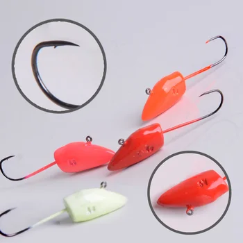 

Fishing Hook 4g 3.2cm 5pcs Lead jig head pesca fishing accessories Bright colors For Fishing Soft Worm Baits Fishing Tackle
