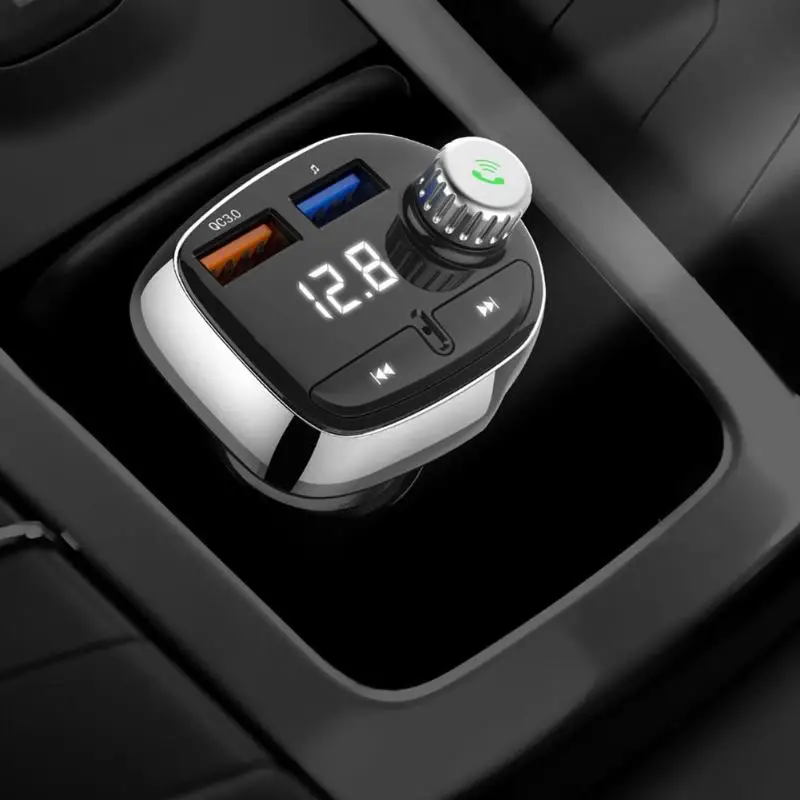 T61 Bluetooth плеера FM передатчик громкой связи автомобильный комплект MP3-плеер QC3.0 Быстро Dual USB зарядное устройство w/чистый звук качество карты памяти