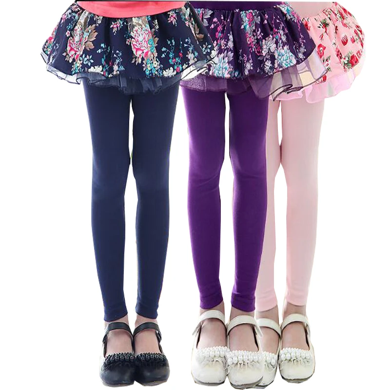 

2017 Kids Girl Leggings Cake Skirt Pants Fashion Baby Girls Skirt legging Girls Floral Printed Leggings Skirt Children Leggings
