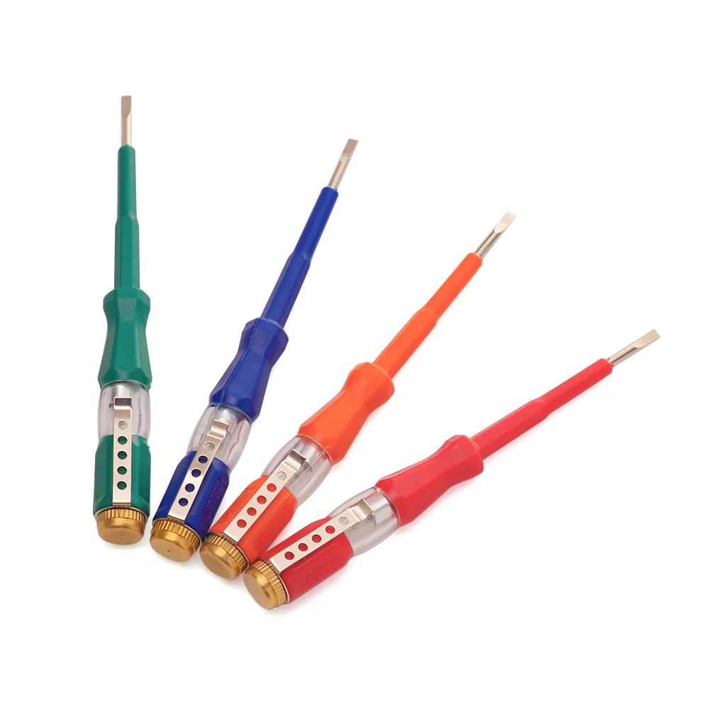 

1Pcs Portable Detector Electrician Tool 100-500V Voltage Meters Test Pencil Slotted Screwdriver With LED Light Random Color