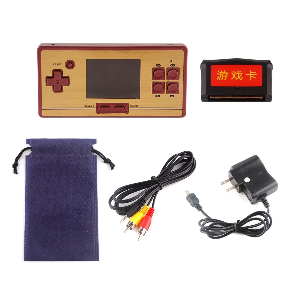 For Retro RS-20 FC Pocket Video Games Console Children 2.6inch Colorful 600 Games Handheld Game Players AV Cable Fit PAL NTSC TV