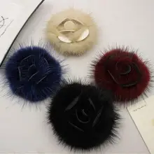 1 пара/лот) Модный и высококачественный наклеенный шарик из меха норки тесьма с бахромой