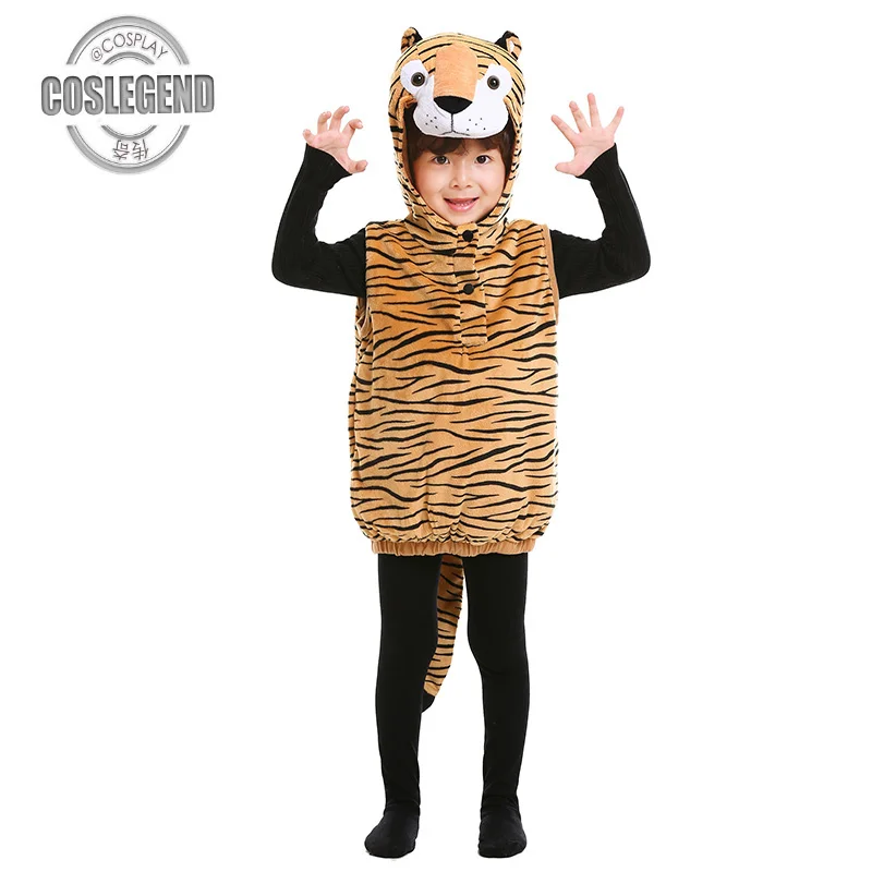 Disfraz de tigre para niños y niñas, Chaleco de animales para fiesta de | - AliExpress