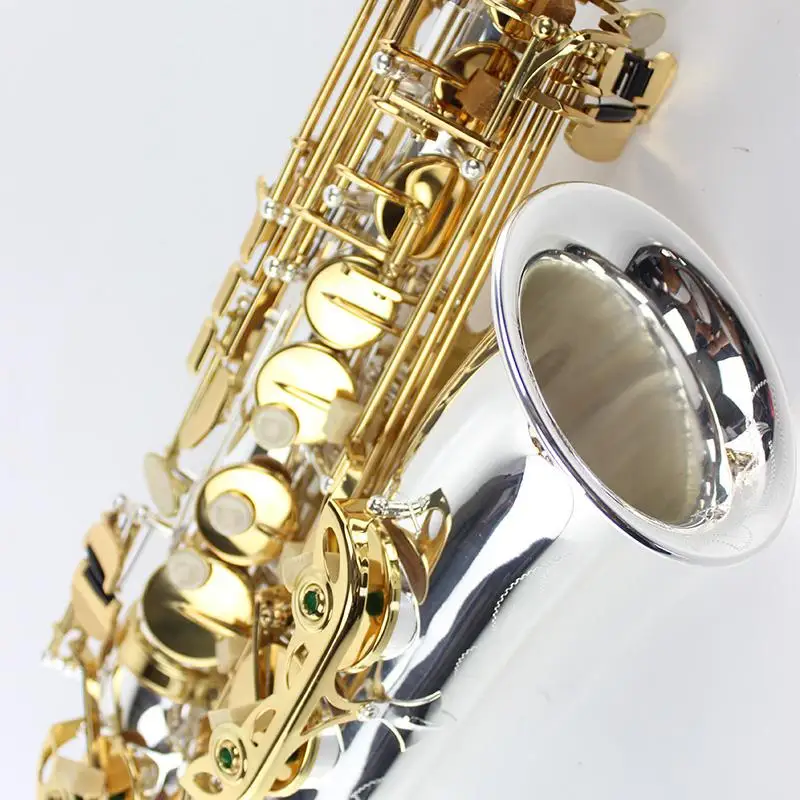 

Suzuki Alto Saxophone Japanese SZKA-X818GS musical instrument silver plated gold key Alto saxophone Promotional free shipping