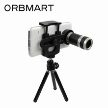 ORBMART 8X оптический зум телескоп объектив камеры с мини-Штативом Держатель для iPhone 5S 6 6s Plus samsung S6 S5 Note Meizu Xiaomi