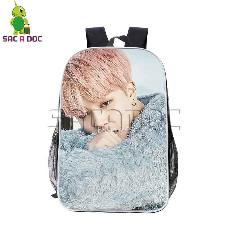 BTS Bangtan Boys PU Leather Backpack Women Men School Bags for Teenage