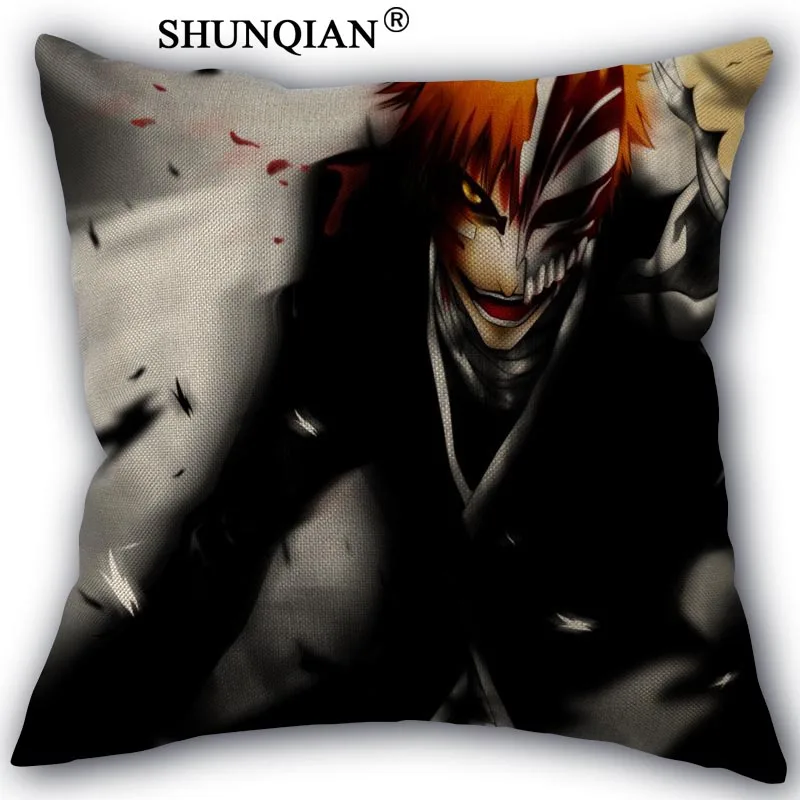 

Bleach Linen Cotton Pillow Covers Printed Square Home Decorative No Core Pillowcase 45x45cm one side