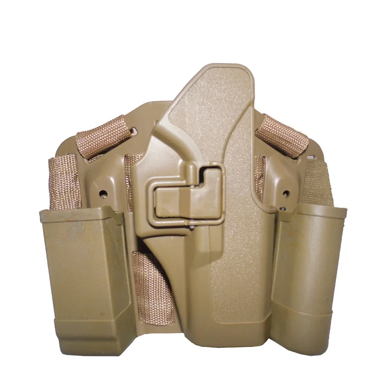 Glock 17 19 23 32 36 Étui Sable Militaire Leg Holster plate,forme de Chasse