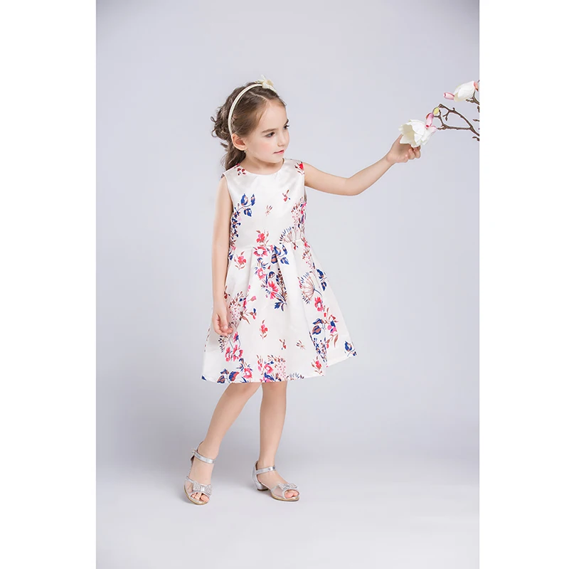 B&N Printed Floral Girls Dresses Summer Children's Dress Sleeveless Infantil Baby Party Dress For Girl Prom Dresses Girls 33