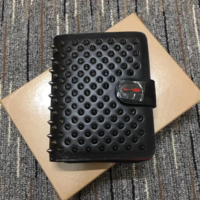 

2019 Monedero Monederos Para Mujer Monedas Rivets Wallet Leather Long Paragraph First Layer Cowhide European And American Soft