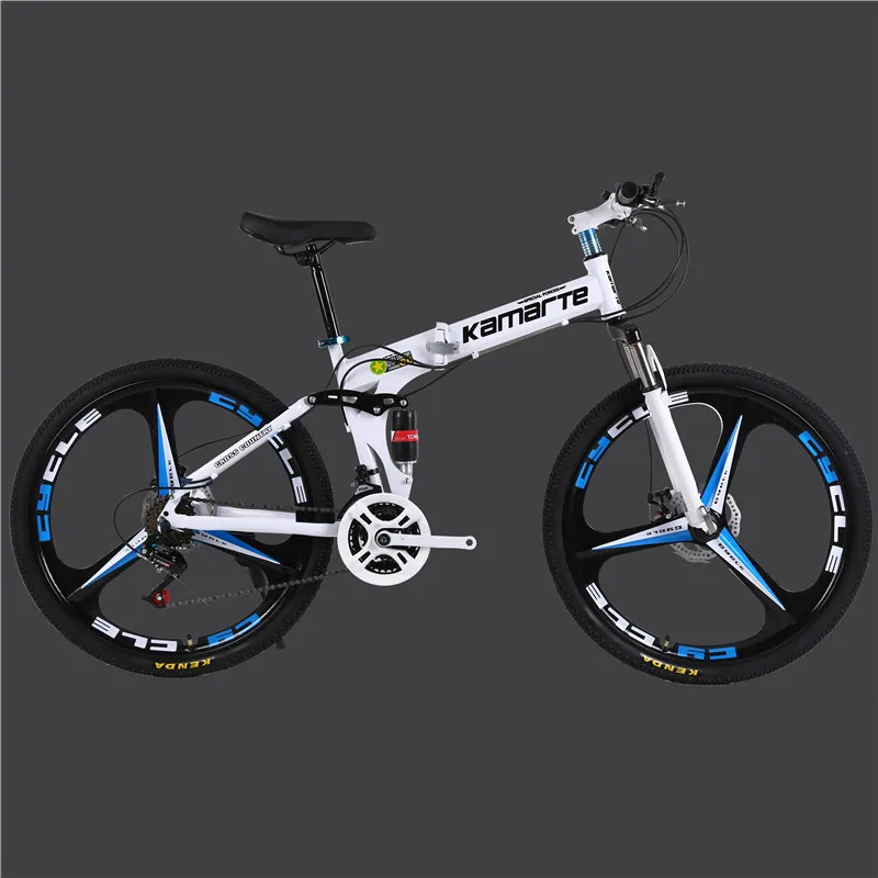 

26 inch mountain bike 21/24/27 variable speed folding mountain bike bicycle aluminum alloy double disc brake bicycle